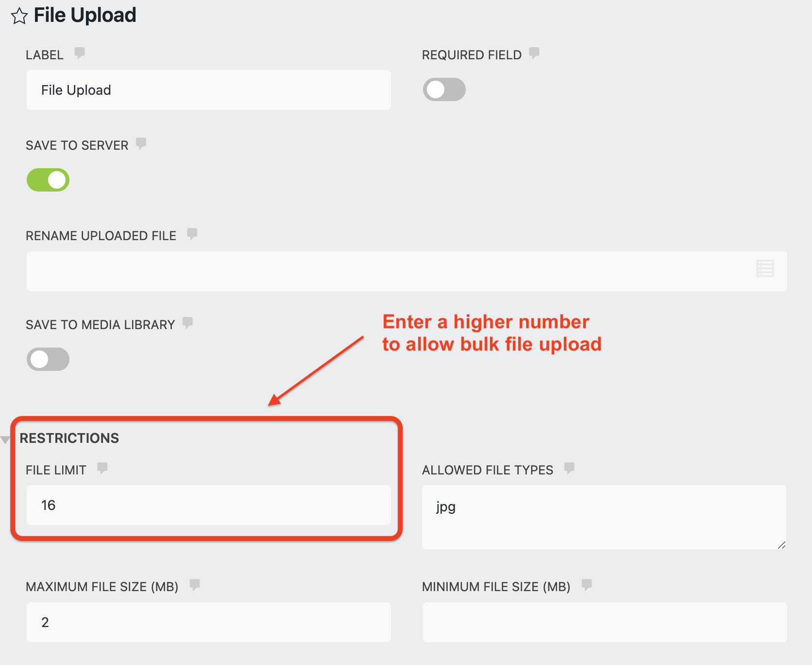 bulk file upload in wordpress