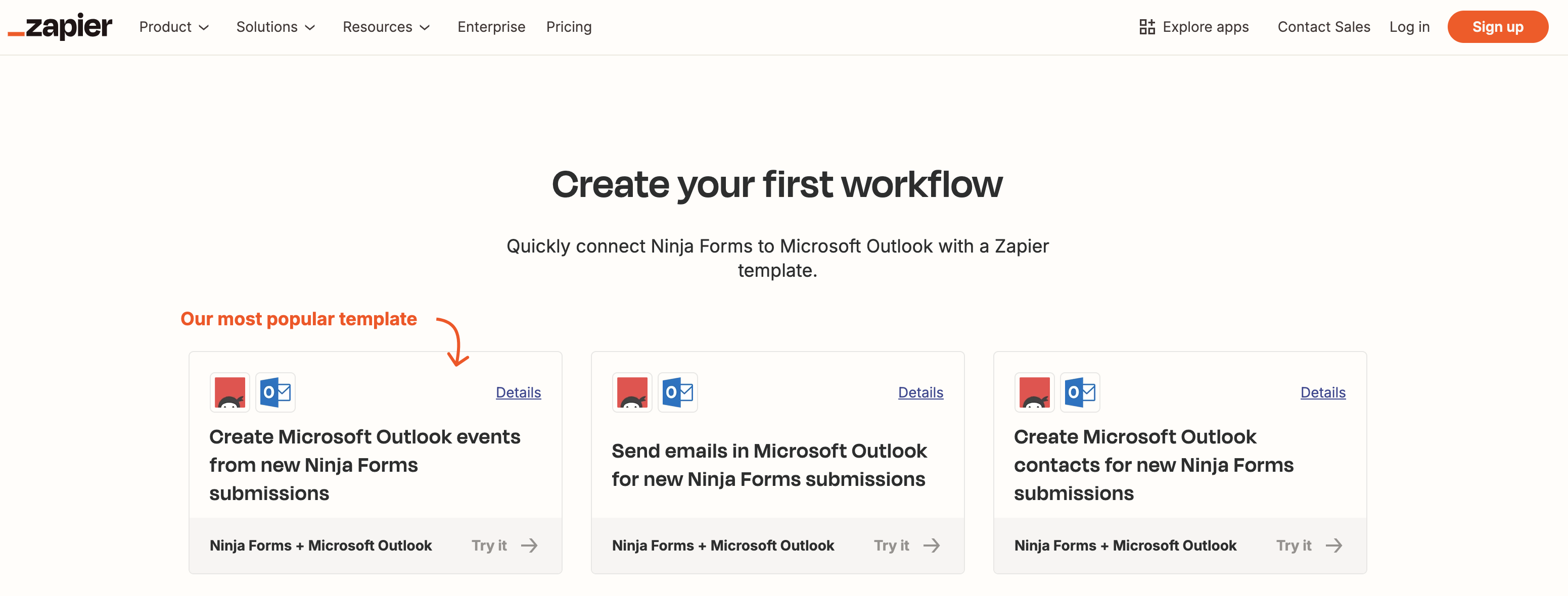 connect ninja forms to outlook