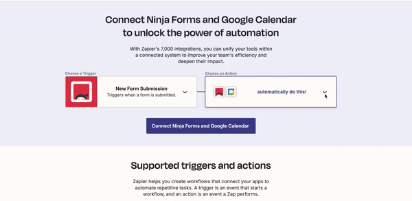 google calendar zapier