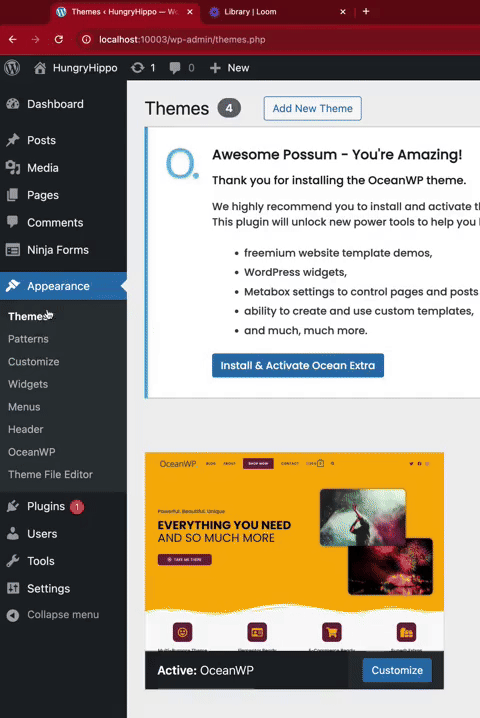 wordpress customizer