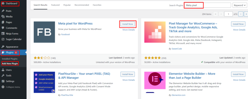 Install Meta Pixel for WordPress