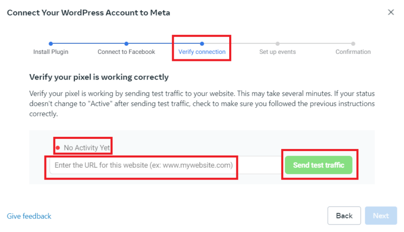 Test Facebook Pixel connection