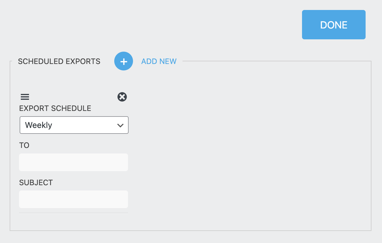 create scheduled export of form submissions