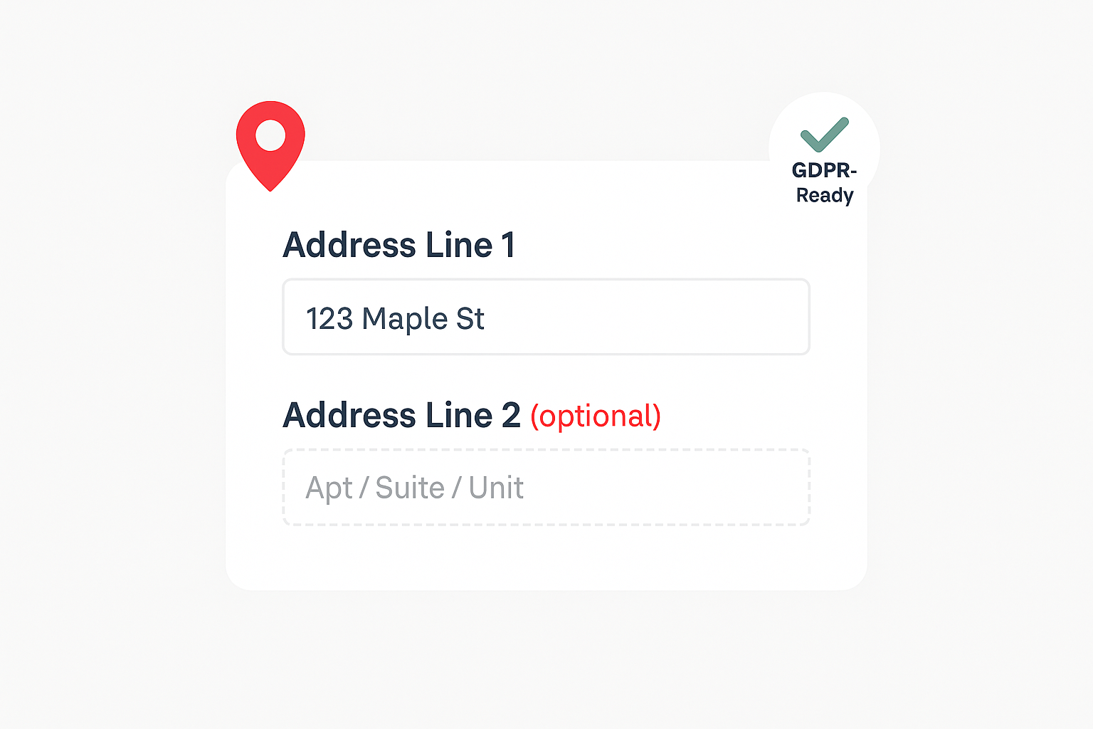 image of a form with an address line 1 and an address line 2 field present