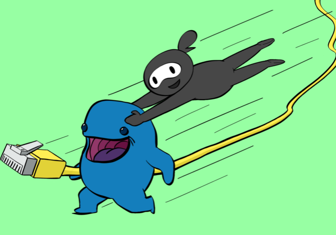 Copy of edd and ninja mascot