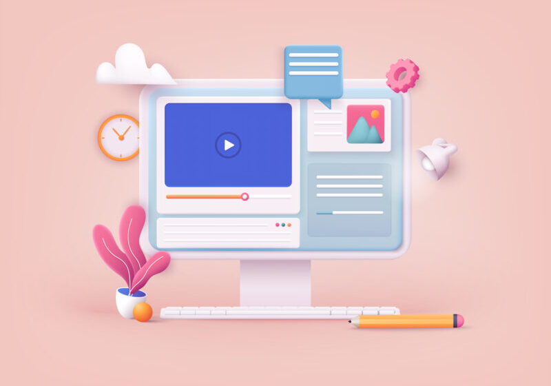 computer screen with a website