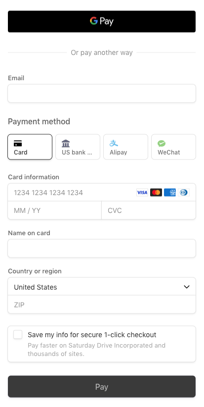 wordpress stripe checkout payment methods