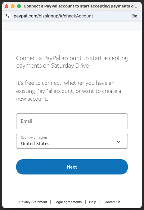 PayPal Checkout one-click connection screen in Ninja Forms settings